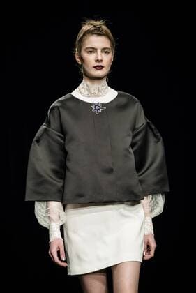 080 Barcelona Fashion Week - Justicia Ruano Modenschau February 2, 2017 - Barcelona, Catalonia, Spain - A model walks the runway at the Justicia Ruano fashion show presenting the new Hedonism collection during 080 Barcelona Fashion Week Barcelona Spain - ZUMAo105 20170202_zap_o105_252 Copyright: xMatthiasxOesterlex