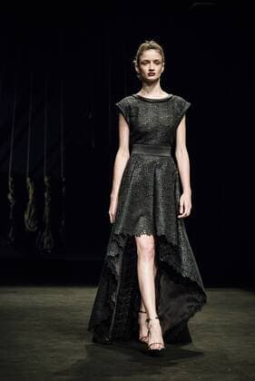080 Barcelona Fashion Week - Justicia Ruano Modenschau February 2, 2017 - Barcelona, Catalonia, Spain - A model walks the runway at the Justicia Ruano fashion show presenting the new Hedonism collection during 080 Barcelona Fashion Week Barcelona Spain - ZUMAo105 20170202_zap_o105_255 Copyright: xMatthiasxOesterlex