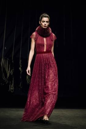 080 Barcelona Fashion Week - Justicia Ruano Modenschau February 2, 2017 - Barcelona, Catalonia, Spain - A model walks the runway at the Justicia Ruano fashion show presenting the new Hedonism collection during 080 Barcelona Fashion Week Barcelona Spain - ZUMAo105 20170202_zap_o105_261 Copyright: xMatthiasxOesterlex