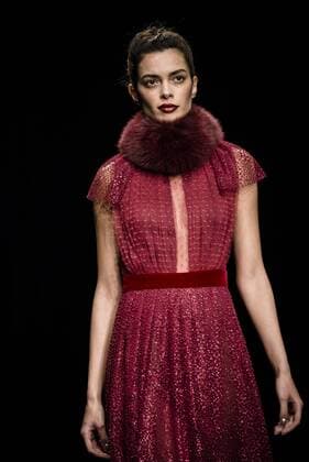 080 Barcelona Fashion Week - Justicia Ruano Modenschau February 2, 2017 - Barcelona, Catalonia, Spain - A model walks the runway at the Justicia Ruano fashion show presenting the new Hedonism collection during 080 Barcelona Fashion Week Barcelona Spain - ZUMAo105 20170202_zap_o105_262 Copyright: xMatthiasxOesterlex