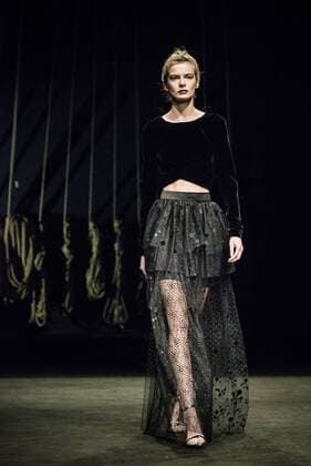 080 Barcelona Fashion Week - Justicia Ruano Modenschau February 2, 2017 - Barcelona, Catalonia, Spain - A model walks the runway at the Justicia Ruano fashion show presenting the new Hedonism collection during 080 Barcelona Fashion Week Barcelona Spain - ZUMAo105 20170202_zap_o105_263 Copyright: xMatthiasxOesterlex