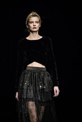 080 Barcelona Fashion Week - Justicia Ruano Modenschau February 2, 2017 - Barcelona, Catalonia, Spain - A model walks the runway at the Justicia Ruano fashion show presenting the new Hedonism collection during 080 Barcelona Fashion Week Barcelona Spain - ZUMAo105 20170202_zap_o105_264 Copyright: xMatthiasxOesterlex