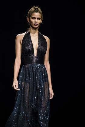 080 Barcelona Fashion Week - Justicia Ruano Modenschau February 2, 2017 - Barcelona, Catalonia, Spain - A model walks the runway at the Justicia Ruano fashion show presenting the new Hedonism collection during 080 Barcelona Fashion Week Barcelona Spain - ZUMAo105 20170202_zap_o105_269 Copyright: xMatthiasxOesterlex