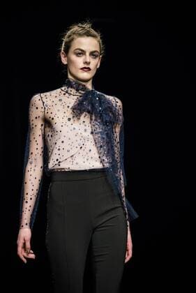 080 Barcelona Fashion Week - Justicia Ruano Modenschau February 2, 2017 - Barcelona, Catalonia, Spain - A model walks the runway at the Justicia Ruano fashion show presenting the new Hedonism collection during 080 Barcelona Fashion Week Barcelona Spain - ZUMAo105 20170202_zap_o105_268 Copyright: xMatthiasxOesterlex