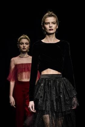 080 Barcelona Fashion Week - Justicia Ruano Modenschau February 2, 2017 - Barcelona, Catalonia, Spain - A model walks the runway at the Justicia Ruano fashion show presenting the new Hedonism collection during 080 Barcelona Fashion Week Barcelona Spain - ZUMAo105 20170202_zap_o105_276 Copyright: xMatthiasxOesterlex