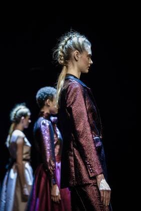 080 Barcelona Fashion Week - Justicia Ruano Modenschau February 2, 2017 - Barcelona, Catalonia, Spain - A model walks the runway at the Justicia Ruano fashion show presenting the new Hedonism collection during 080 Barcelona Fashion Week Barcelona Spain - ZUMAo105 20170202_zap_o105_277 Copyright: xMatthiasxOesterlex