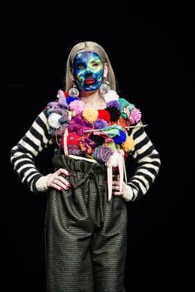 February 2, 2017 - Barcelona, Catalonia, Spain - A model walks the runway at the Brain & Beast fashion show presenting the new Trilogy Vol. I Playback Winter 2017-18 collection during 080 Barcelona Fashion Week Barcelona Spain - ZUMAo105 20170202_zap_o105_284 Copyright: xMatthiasxOesterlex