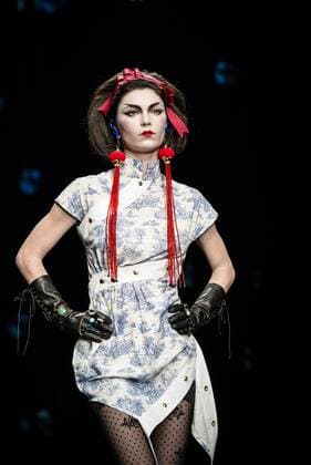 February 2, 2017 - Barcelona, Catalonia, Spain - A model walks the runway at the Brain & Beast fashion show presenting the new Trilogy Vol. I Playback Winter 2017-18 collection during 080 Barcelona Fashion Week Barcelona Spain - ZUMAo105 20170202_zap_o105_289 Copyright: xMatthiasxOesterlex