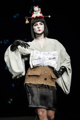 February 2, 2017 - Barcelona, Catalonia, Spain - A model walks the runway at the Brain & Beast fashion show presenting the new Trilogy Vol. I Playback Winter 2017-18 collection during 080 Barcelona Fashion Week Barcelona Spain - ZUMAo105 20170202_zap_o105_296 Copyright: xMatthiasxOesterlex
