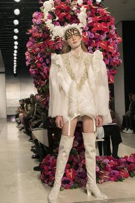 A model takes the catwalk wearing designs of the Sexual Object collection by Spanish Alejandro Gomez Palomo for the Palomo Spain brand, during the Men s New York Fashion Week, in New York, USA, 02 February 2017. EPA MIGUEL RAJMIL Men s New York Fashion Week - Palomo Spain show !ACHTUNG: NUR REDAKTIONELLE NUTZUNG!  SHM68 20170203-636216850898083642