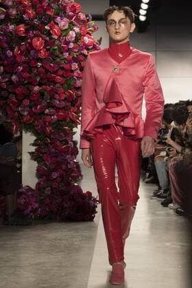 A model takes the catwalk wearing designs of the Sexual Object collection by Spanish Alejandro Gomez Palomo for the Palomo Spain brand, during the Men s New York Fashion Week, in New York, USA, 02 February 2017. EPA MIGUEL RAJMIL Men s New York Fashion Week - Palomo Spain show !ACHTUNG: NUR REDAKTIONELLE NUTZUNG!  SHM68 20170203-636216851532367444