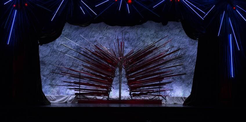 NYC: John Varvatos Fall 2017 Stage design for John Varvatos collection during New York Mens Fashion Week Fall 2017 in Diamond Horseshoe  LevxRadin
