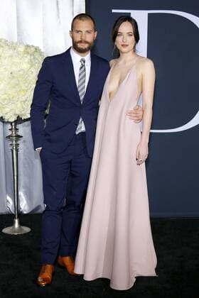 Jamie Dornan und Dakota Johnson bei der Fifty Shades Darker Film Premiere am 2.02.2017 in Los Angeles Fifty Shades of Grey- Gefaehrliche Liebe Filmpremiere in Los Angeles, 2017 