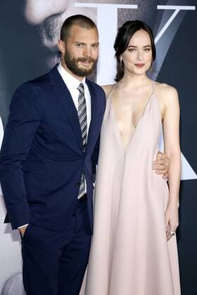 Jamie Dornan und Dakota Johnson bei der Fifty Shades Darker Film Premiere am 2.02.2017 in Los Angeles Fifty Shades of Grey- Gefaehrliche Liebe Filmpremiere in Los Angeles, 2017 