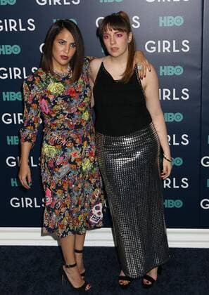 February 2, 2017 - New York, New York, U.S. - Producer JENNI KONNER and LENA DUNHAM attend the New York premiere of the HBO show Girls 6th and final season held at Alice Tully Hall at Lincoln Center. New York U.S. - ZUMAk03_ 20170202_zaf_k03_106 Copyright: xNancyxKaszermanx