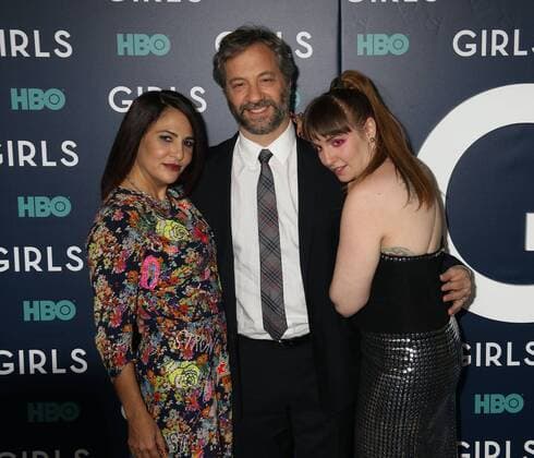 February 2, 2017 - New York, New York, U.S. - Producers JENNI KONNER, JUDD APATOW and LENA DUNHAM attend the New York premiere of the HBO show Girls 6th and final season held at Alice Tully Hall at Lincoln Center. New York U.S. - ZUMAk03_ 20170202_zaf_k03_161 Copyright: xNancyxKaszermanx