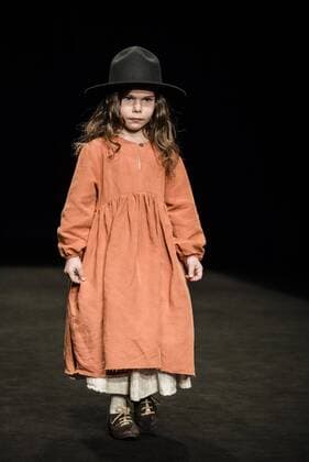 February 3, 2017 - Barcelona, Catalonia, Spain - A model walks the runway at the Little Creative Factory fashion show presenting the new La edad de los suenos... collection during 080 Barcelona Fashion Week Barcelona Spain - ZUMAo105 20170203_zap_o105_014 Copyright: xMatthiasxOesterlex