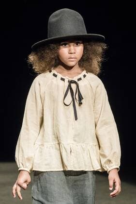 February 3, 2017 - Barcelona, Catalonia, Spain - A model walks the runway at the Little Creative Factory fashion show presenting the new La edad de los suenos... collection during 080 Barcelona Fashion Week Barcelona Spain - ZUMAo105 20170203_zap_o105_017 Copyright: xMatthiasxOesterlex