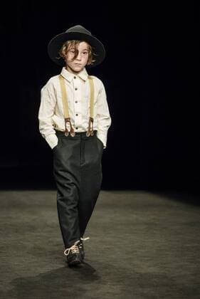 February 3, 2017 - Barcelona, Catalonia, Spain - A model walks the runway at the Little Creative Factory fashion show presenting the new La edad de los suenos... collection during 080 Barcelona Fashion Week Barcelona Spain - ZUMAo105 20170203_zap_o105_020 Copyright: xMatthiasxOesterlex