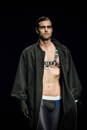 February 3, 2017 - Barcelona, Catalonia, Spain - A model walks the runway at the Es Collection fashion show presenting the new Shade collection during 080 Barcelona Fashion Week Barcelona Spain - ZUMAo105 20170203_zap_o105_044 Copyright: xMatthiasxOesterlex