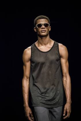 February 3, 2017 - Barcelona, Catalonia, Spain - A model walks the runway at the Es Collection fashion show presenting the new Shade collection during 080 Barcelona Fashion Week Barcelona Spain - ZUMAo105 20170203_zap_o105_050 Copyright: xMatthiasxOesterlex