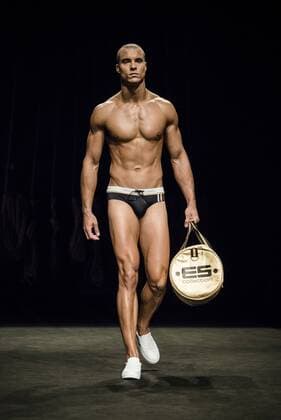 February 3, 2017 - Barcelona, Catalonia, Spain - A model walks the runway at the Es Collection fashion show presenting the new Shade collection during 080 Barcelona Fashion Week Barcelona Spain - ZUMAo105 20170203_zap_o105_056 Copyright: xMatthiasxOesterlex