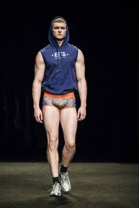 February 3, 2017 - Barcelona, Catalonia, Spain - A model walks the runway at the Es Collection fashion show presenting the new Shade collection during 080 Barcelona Fashion Week Barcelona Spain - ZUMAo105 20170203_zap_o105_062 Copyright: xMatthiasxOesterlex