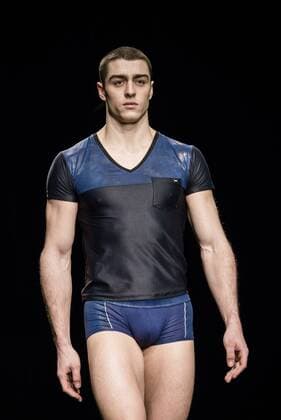 February 3, 2017 - Barcelona, Catalonia, Spain - A model walks the runway at the Es Collection fashion show presenting the new Shade collection during 080 Barcelona Fashion Week Barcelona Spain - ZUMAo105 20170203_zap_o105_065 Copyright: xMatthiasxOesterlex
