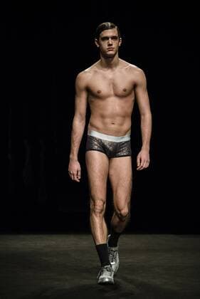 February 3, 2017 - Barcelona, Catalonia, Spain - A model walks the runway at the Es Collection fashion show presenting the new Shade collection during 080 Barcelona Fashion Week Barcelona Spain - ZUMAo105 20170203_zap_o105_068 Copyright: xMatthiasxOesterlex
