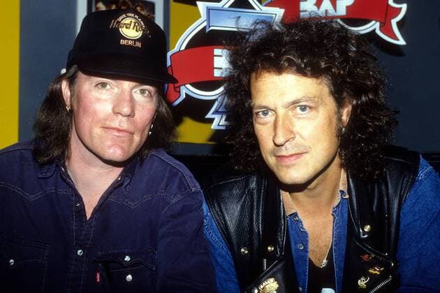 BAP Gitarrist Klaus -Major- Heuser (li.) und Sänger Wolfgang Niedecken