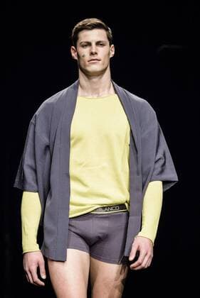 February 3, 2017 - Barcelona, Catalonia, Spain - A model walks the runway at the Punto Blanco fashion show presenting the new Harmony collection during 080 Barcelona Fashion Week Barcelona Spain - ZUMAo105 20170203_zap_o105_091 Copyright: xMatthiasxOesterlex