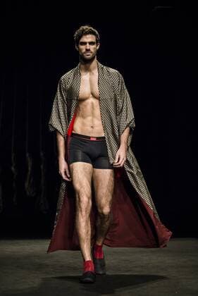 February 3, 2017 - Barcelona, Catalonia, Spain - A model walks the runway at the Punto Blanco fashion show presenting the new Harmony collection during 080 Barcelona Fashion Week Barcelona Spain - ZUMAo105 20170203_zap_o105_110 Copyright: xMatthiasxOesterlex