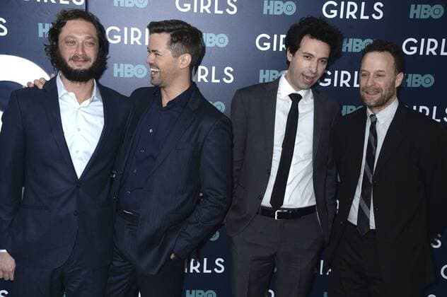 Ebon Moss-Bachrach, Andrew Rannells, Alex Karpovsky und Jon Glaser bei der Premiere der sechsten und finalen Staffel der HBO TV-Serie Girls in derAlice Tully Hall im Lincoln Center. New York, 02.02.2017 Foto:xD.xVanxTinex xFuturexImage