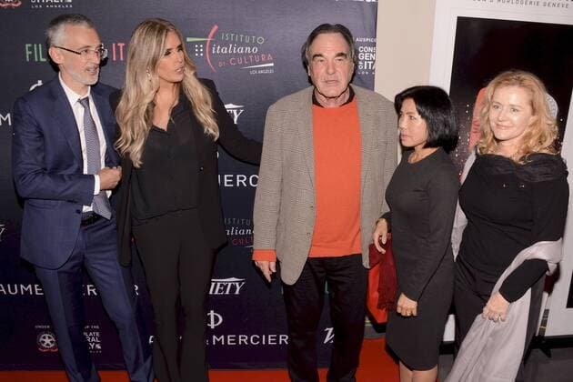 Igor Lopatonok and Oliver Stone attneds the LA Premiere of Ukraine On Fire where Oliver Stone Receives Baume and Mercer Special Award at the Italian Institute of Coulture on Friday February 3, 2017. 2017 - USA - Oliver Stone Receives Baume and Mercer Special Award.  Copyright: xBillyxBennightx