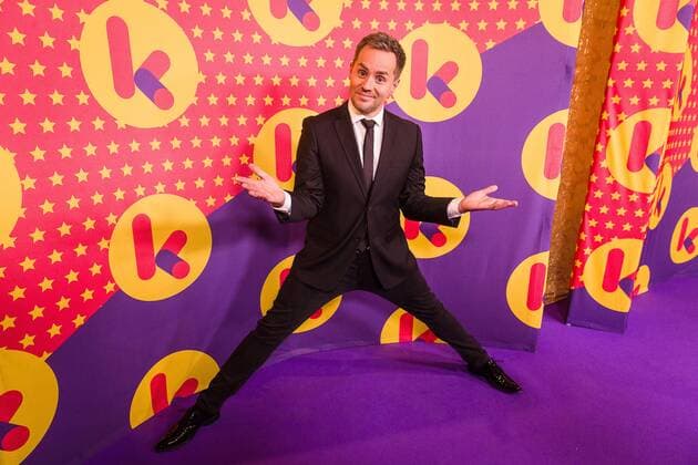 MNM Radio presenter Peter Van de Veire pictured during the Gala van de Gouden K s award show, organized by Flemish children s television channel Ketnet, Saturday 04 February 2017 in Brussels.  JAMESxARTHURxGEKIERE 05039927