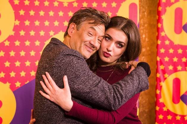 Bart Peeters and Olga Leyers pictured during the Gala van de Gouden K s award show, organized by Flemish children s television channel Ketnet, Saturday 04 February 2017 in Brussels.  JAMESxARTHURxGEKIERE 05039985