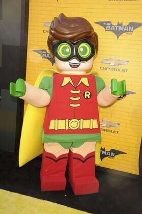 Lego Robin THE LEGO BATMAN MOVIE FILM PREMIERE Los Angeles Patrick Rideaux PicturePerfect