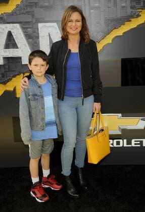 Mary Lynn Rajskub & son Valentine Anthony Rolph THE LEGO BATMAN MOVIE FILM PREMIERE Los Angeles Patrick Rideaux PicturePerfect