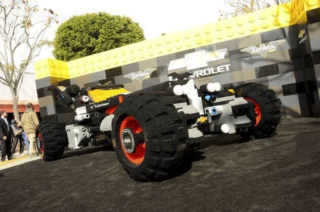 Lego Batmobile THE LEGO BATMAN MOVIE FILM PREMIERE Los Angeles Patrick Rideaux PicturePerfect