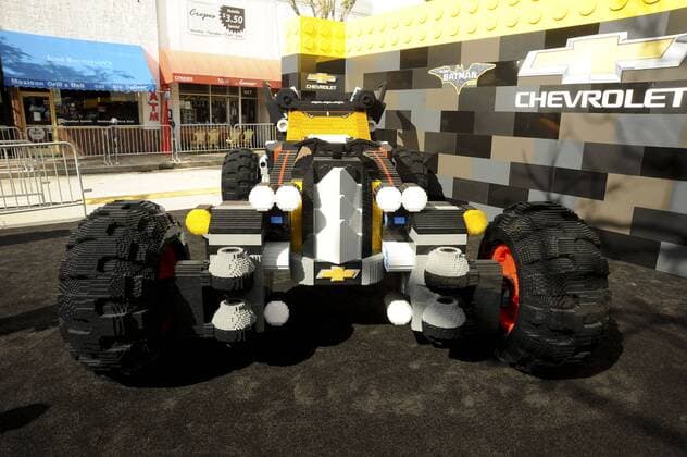 Lego Batmobile THE LEGO BATMAN MOVIE FILM PREMIERE Los Angeles Patrick Rideaux PicturePerfect