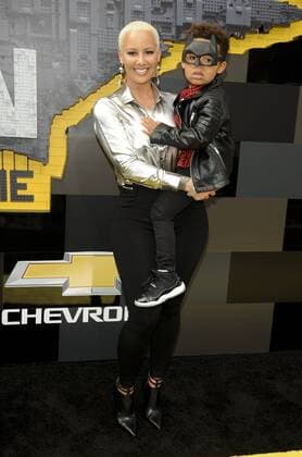 Amber Rose & son Sebastian Thomaz THE LEGO BATMAN MOVIE FILM PREMIERE Los Angeles Patrick Rideaux PicturePerfect