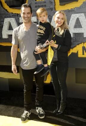 Johnathon Schaech, wife Julie Solomon & son Camden THE LEGO BATMAN MOVIE FILM PREMIERE Los Angeles Patrick Rideaux PicturePerfect