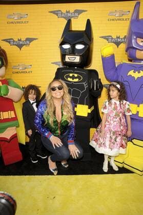 Mariah Carey with son Moroccan Cannon & daughter Monroe Cannon THE LEGO BATMAN MOVIE FILM PREMIERE Los Angeles Patrick Rideaux PicturePerfect