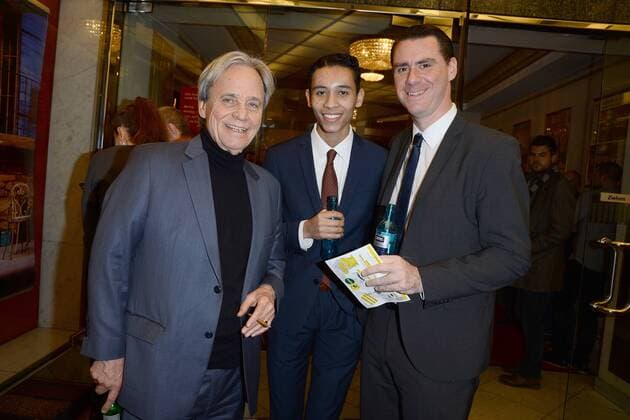 Gerhard Kaempfe, David Hermlin, Andrej Hermlin Ankunft zur Premiere Im Sommer wohnt er unten in der Komoedie am Kudamm in Berlin am 05.02.2017