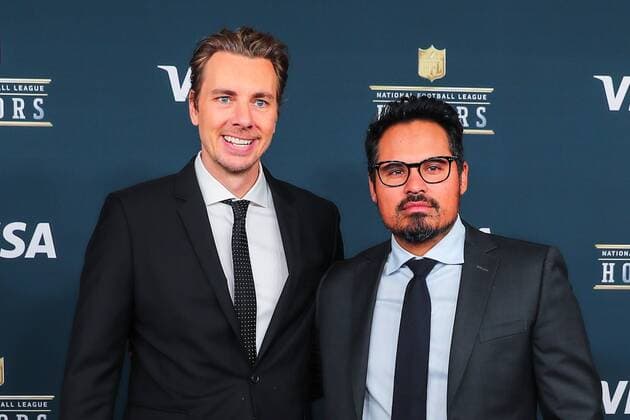 HOUSTON, TX - FEBRUARY 04: Actors Dax Shepard and Michael Pe?a on the Red Carpet at the 2017 NFL Honors on February 04, 2017, at the Wortham Theater Center in Houston, Texas. (Photo by Rich Graessle Icon Sportswire) EDITORIAL USE ONLY 276516