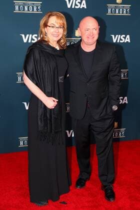 HOUSTON, TX - FEBRUARY 04: Gabrielle Giffords Former United States Representative and husband Mark Kelly on the Red Carpet at the 2017 NFL Honors on February 04, 2017, at the Wortham Theater Center in Houston, Texas. (Photo by Rich Graessle Icon Sportswire) EDITORIAL USE ONLY 276516