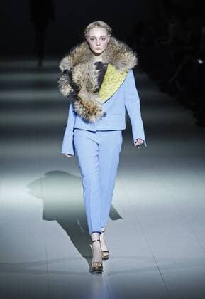 February 5, 2017 - Kiev, Ukraine - A model presents a creation by AYSINA, during the Ukrainian Fashion Week in Kiev, Ukraine, on 05 February 2017. The fashion event presents Fall Winter 2017 18 collections by Ukrainian and International designers from 4 to 8 February. Kiev Ukraine - ZUMAg194 20170205_zap_g194_020 Copyright: xSergxGlovnyx