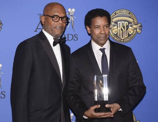 Samuel L. Jackson and Denzel Washington attends the 31st Annual ASC Awards for Outstanding achievement in Cinematography at Loews Hollywood Hotel Ray Dolby Ballroom in Hollywood California on February 4, 2016. 2017 - USA - 31st Annual ASC Awards.  Copyright: xBillyxBennightx
