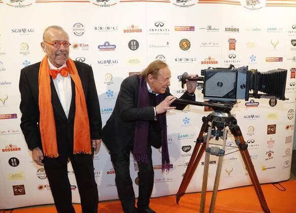 Leonhard Mueller, Claus Theo Gaertne (Preistraeger Kategorie: Lebenswerk) bei Verleihung ASKANIA Award 2017 im Ellington Hotel Berlin.