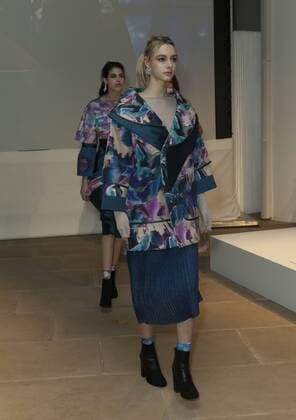 USA: New York Fashion Week Fall 2017 Epson Models walk for Epson Digital Couture project presentation during 2017 fall New York Fashion week at IAC building  LevxRadin